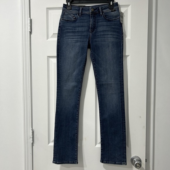 Mavi Denim - Mavi Gold Women's Size W27/L32 Kendra High Rise Straight Leg Dark Wash Jeans NWT